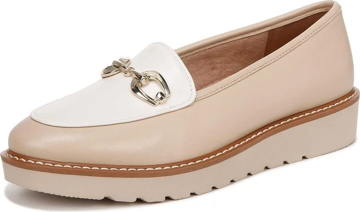 Tan White Leather