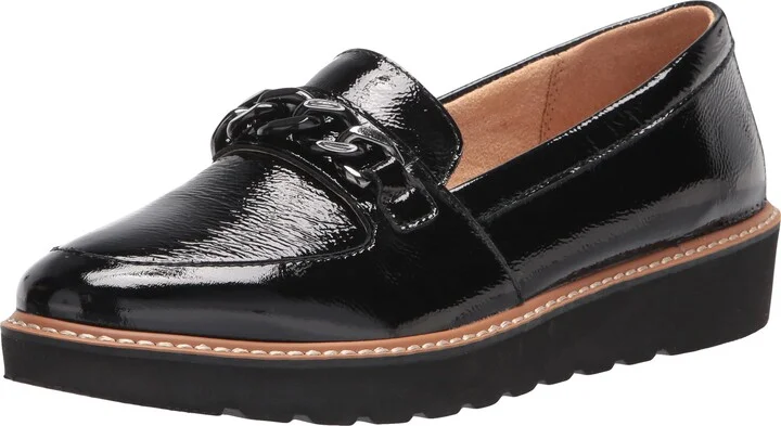 Naturalizer Womens Agnes Loafer Black Patent 9 M
