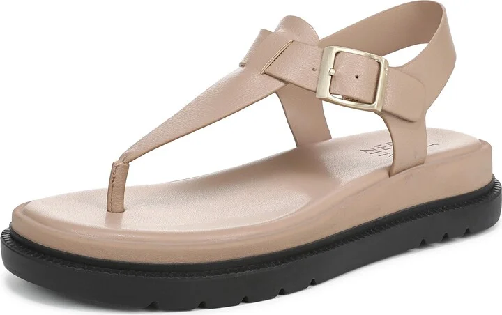 Naturalizer Womens Alyssa Sandal Tan Brown Tumbled 10 W