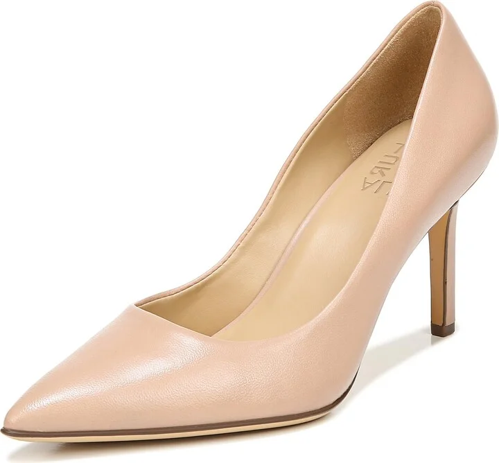 Naturalizer Womens Anna Pump Creme Brulee Beige Leather 6 M