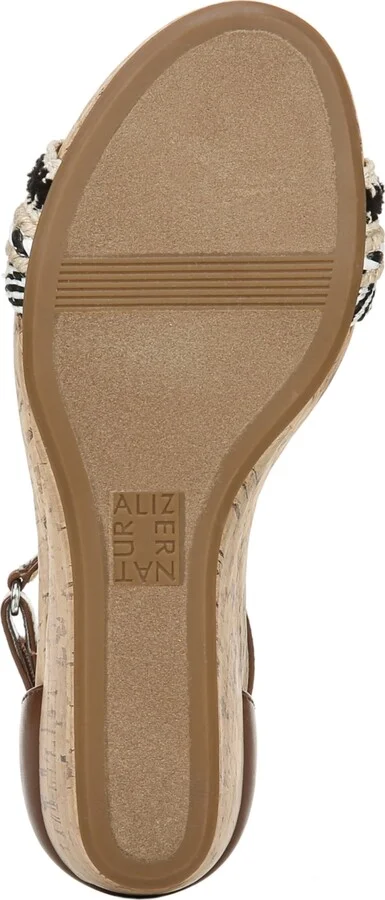 Naturalizer Women's Areda Ankle Strap Wedge Sandals - Natural Multi Faux Leather/Woven Fabric - Image 5