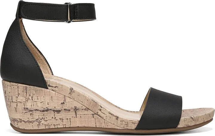 Naturalizer Women's Areda Ankle Strap Wedge Sandals - Natural Multi Faux Leather/Woven Fabric - Image 6