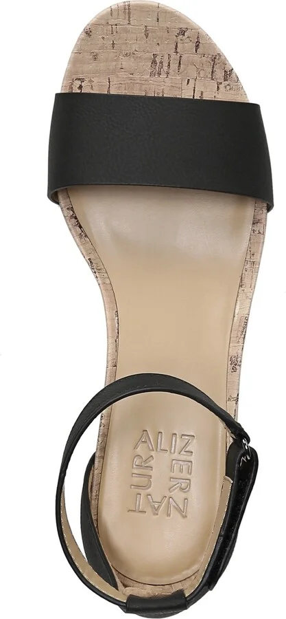 Naturalizer Women's Areda Ankle Strap Wedge Sandals - Natural Multi Faux Leather/Woven Fabric - Image 8