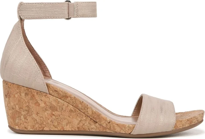 Naturalizer Women's Areda Ankle Strap Wedge Sandals - Natural Multi Faux Leather/Woven Fabric - Image 11