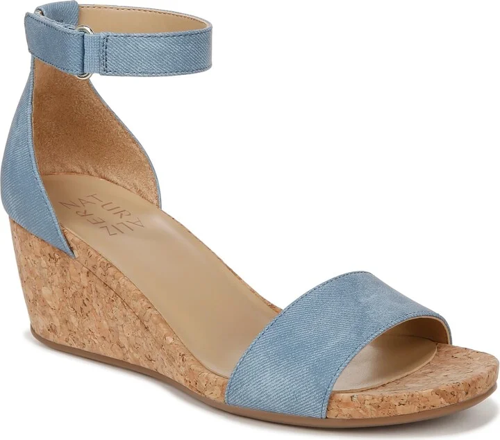 Mid Blue Denim Faux Leather