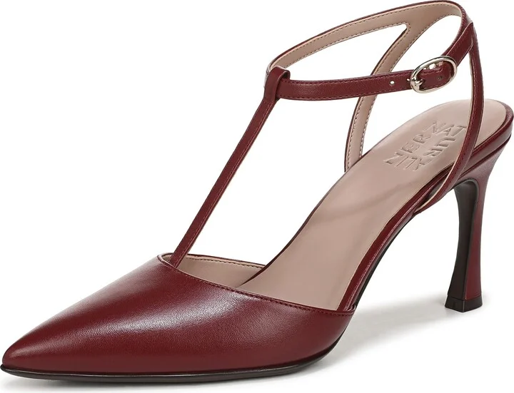 Naturalizer Women's Astrid Pump Cranberry Red Leather 5 M