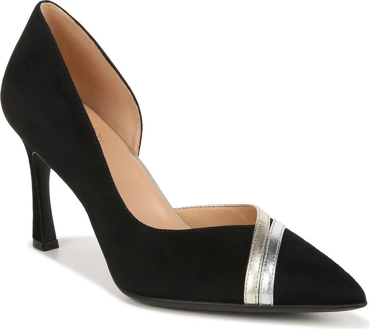 Naturalizer Womens Aubrey D'Orsay Pointed Toe Pump Black Suede 8.5 M