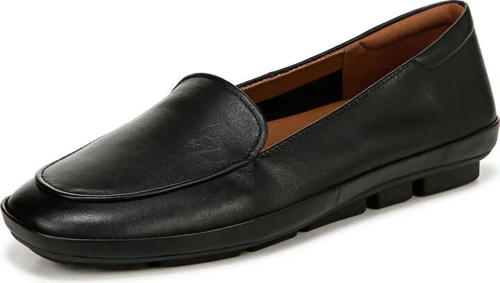 Naturalizer Womens Bashful Slip On Driving Loafer Black Leather 5 M