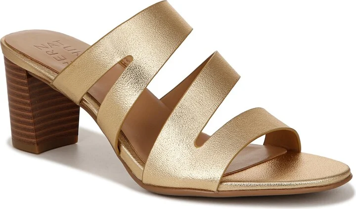 Naturalizer Womens Beaming Heeled Sandal Dark Gold Metallic 8.5 W