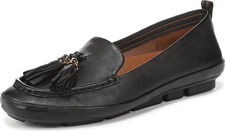 Naturalizer Women's Betsy Driving Style Loafer Black Leather 9.5 W