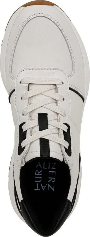 Naturalizer Women's Blossom Round Toe Lace Up Wedge Sneakers - Warm White/Black Leather - Image 4