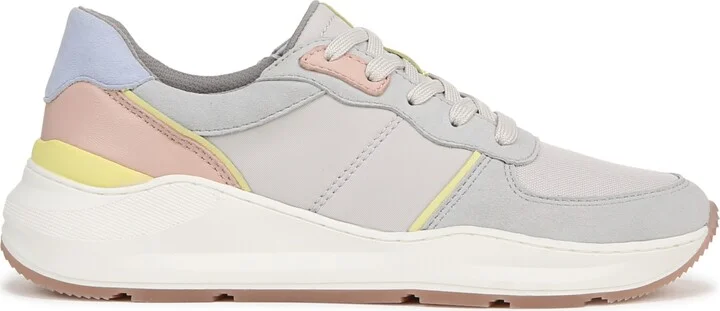Naturalizer Women's Blossom Round Toe Lace Up Wedge Sneakers - Warm White/Black Leather - Image 6