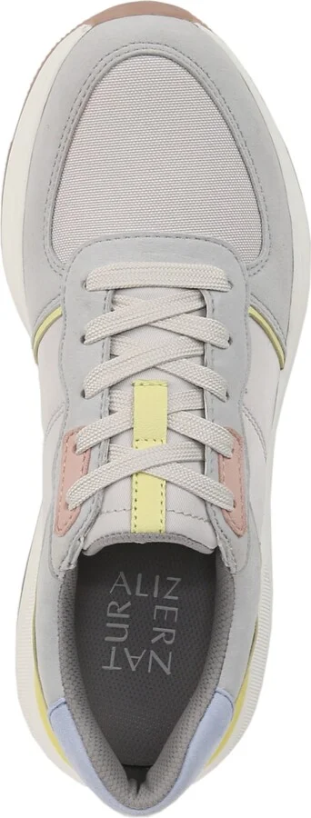 Naturalizer Women's Blossom Round Toe Lace Up Wedge Sneakers - Warm White/Black Leather - Image 8