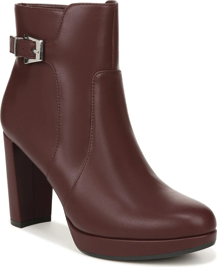 Naturalizer Womens Braxton Platform Ankle Boot Cabernet Sauvignon Dark Red 9 M