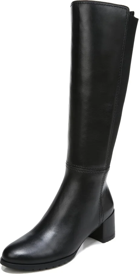Naturalizer Womens Brent Knee High Boot Black Leather 12 M