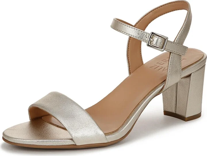 Naturalizer Womens Bristol Heeled Sandal Champagne 7 M