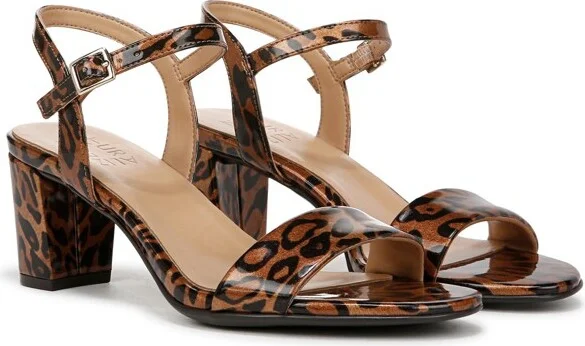 Naturalizer Women's Bristol Sandal Animal Print Cheetah Patent 7 M - Image 2