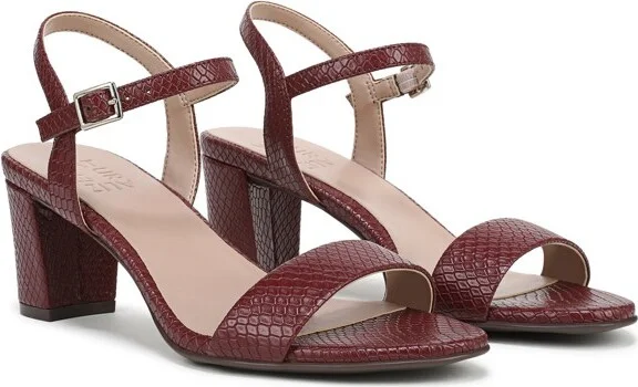 Naturalizer Women's Bristol Sandal Animal Print Cheetah Patent 7 M - Image 9