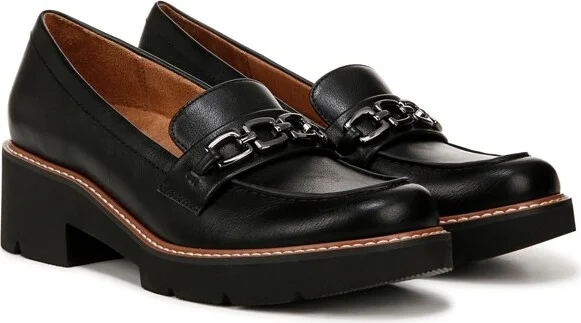 Naturalizer Womens Cabana Lug Sole Slip On Loafer Midnight Blue Patent 8.5 W - Image 3