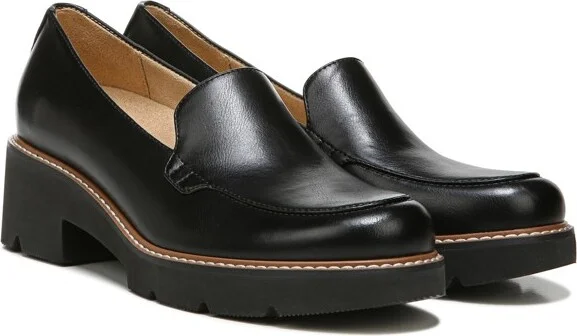 Naturalizer Women's Cabaret Heeled Loafer Black Smooth 10 W - Image 2