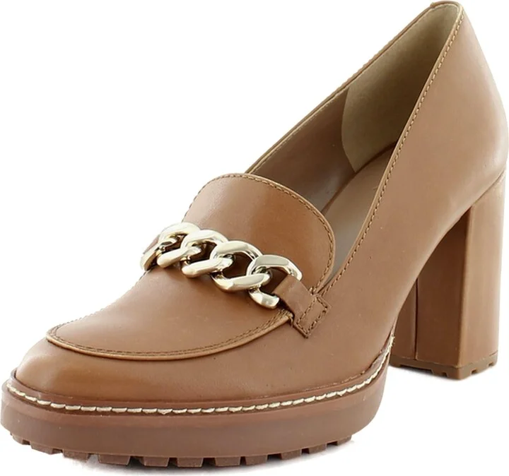 Naturalizer Women's Callie-Moc Loafer Pump English Tea Brown Leather 9 W