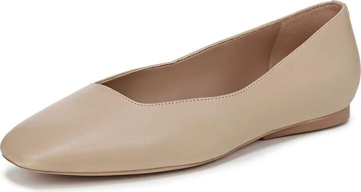 Naturalizer Womens Chelsea Ballet Flat Coastal Tan Leather 8 M
