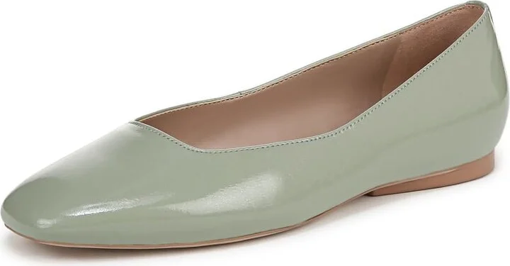 Naturalizer Womens Chelsea Slip On Ballet Flat Ballet Flat Pistachio Green Leather 11 W