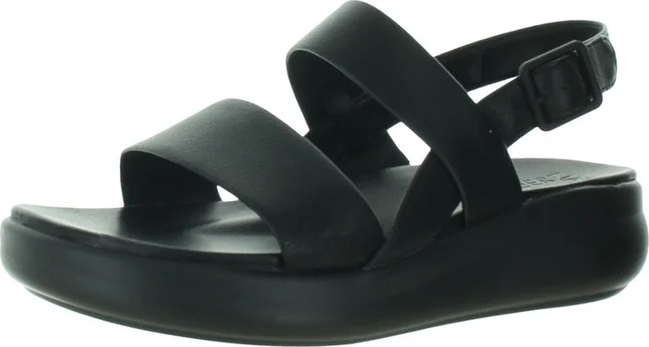 Naturalizer Womens Coast Platform Slingback Flat Sandal Black 7.5 M
