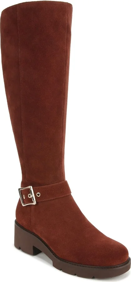 Cappuccino Brown Suede Wide Calf