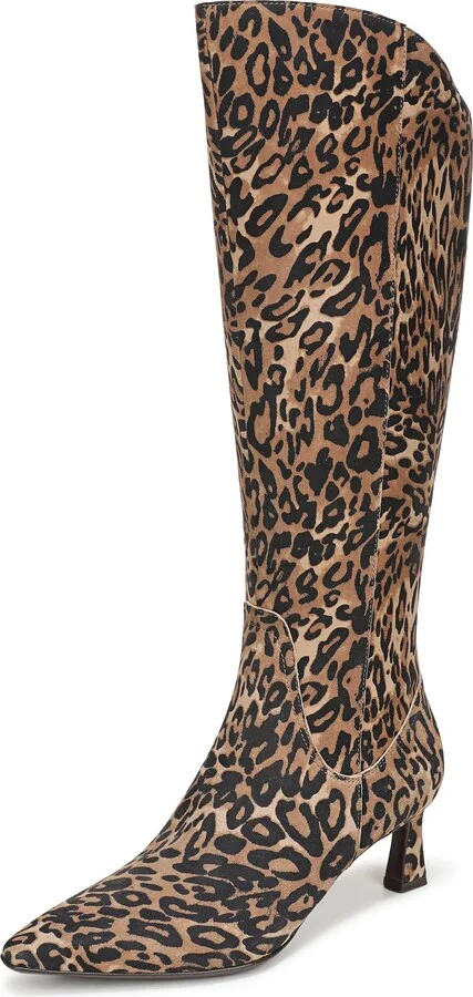 Dark Brown Leopard Suede