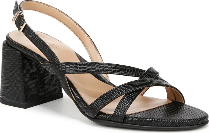 Naturalizer Women's Demi Strappy Slingback Block Heel Dress Sandals