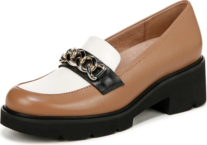 Brown/White/Black Color Block