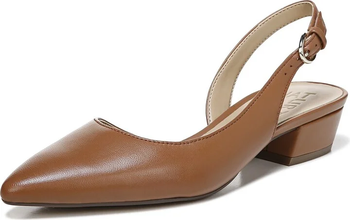Tan/White Leather