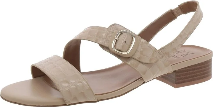 Naturalizer Women's Drift 2 Slip On Platform Sandal Slide Sandal Black Leather 12 W