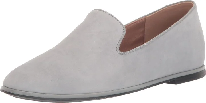 Naturalizer Womens Effortless Slip On Slipper Style Loafer Flat Glacier Grey Suede 8.5 M