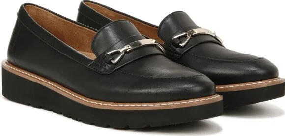 Naturalizer Womens Elin Platform Lug Sole Loafer Midnight Blue Patent 6.5 W - Image 3