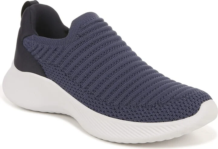 Naturalizer Womens Elite Comfortable Slip On Knit Sneaker Blue Fabric 5 M