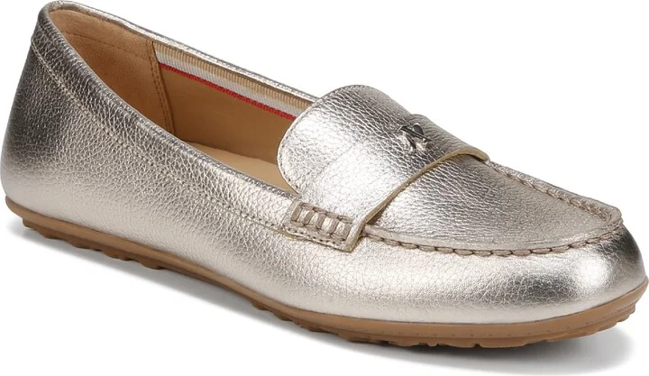 Warm Silver Metallic Leather