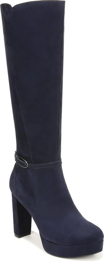 French Navy Blue Suede
