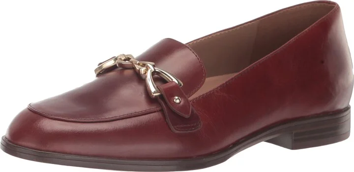Naturalizer Womens Gala Classic Slip On Loafer Cappuccino Brown Leather 6 W