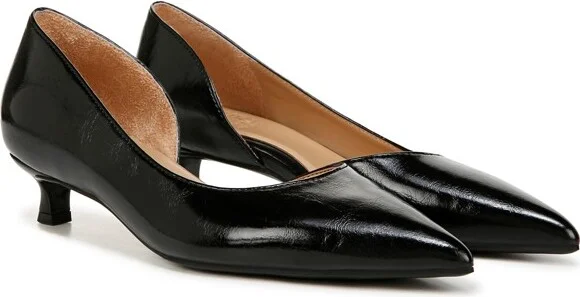 Naturalizer Womens Gallent Pointed Toe Kitten Heel Pump Silver Metallic 7.5 W - Image 3