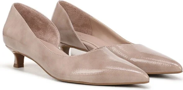 Naturalizer Womens Gallent Pointed Toe Kitten Heel Pump Silver Metallic 7.5 W - Image 4
