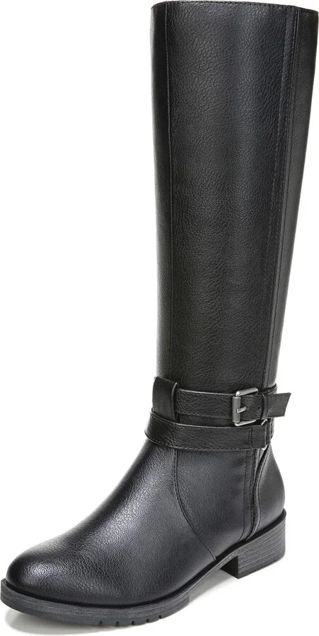 Naturalizer Womens Garrison Mid Calf Boot Black Wide Calf 7 M