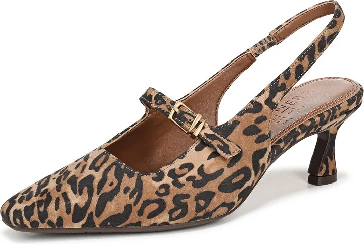 Naturalizer Women's Gemini Pump Dark Brown Leopard Suede 12 W
