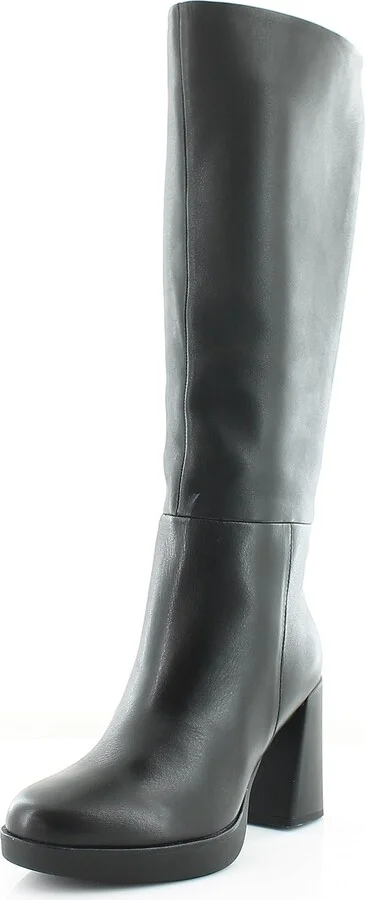 Naturalizer Women's Gen N Align Wide Calf Knee High Boot Black Leather 10 M