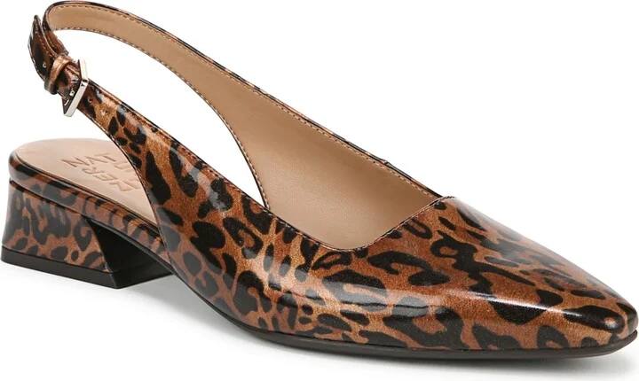 Leopard Print Faux Patent