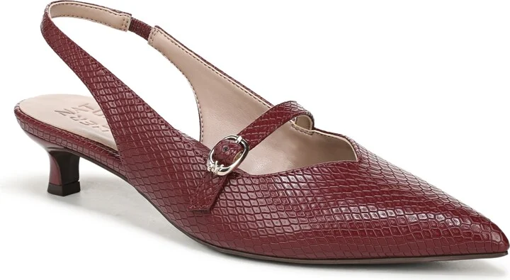 Naturalizer Women's Grayson Pointed Toe Kitten Heel Slingback Pumps