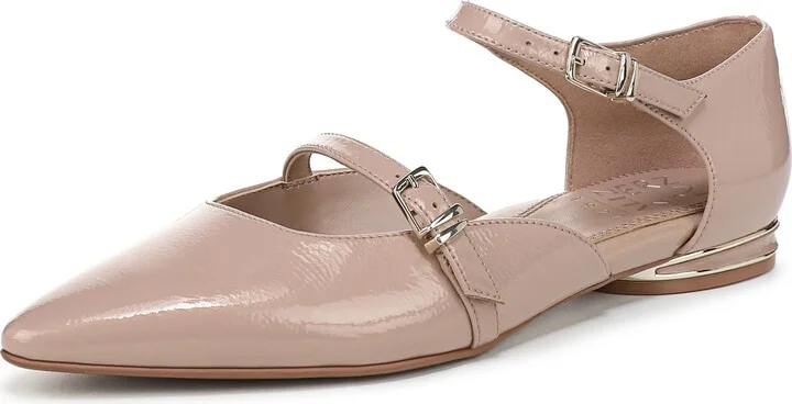 Naturalizer Women's Harmony Mary Jane Flat Vintage Mauve Leather 10 W