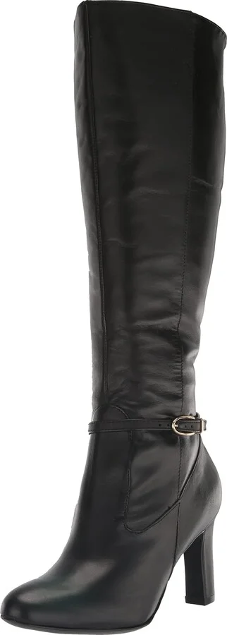 Naturalizer Women's Henny Knee High Boot Black Leather 6.5 M
