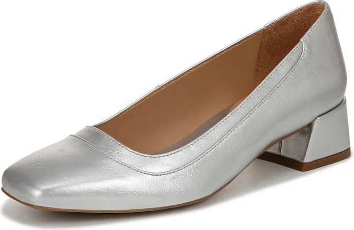 Naturalizer Womens Huntley Pump Silver Metallic 8 M